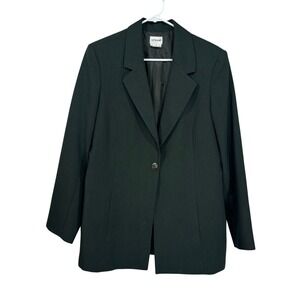 Liz Baker Green Blazer Jacket Womens Size 10 One Button Academia Preppy Casual